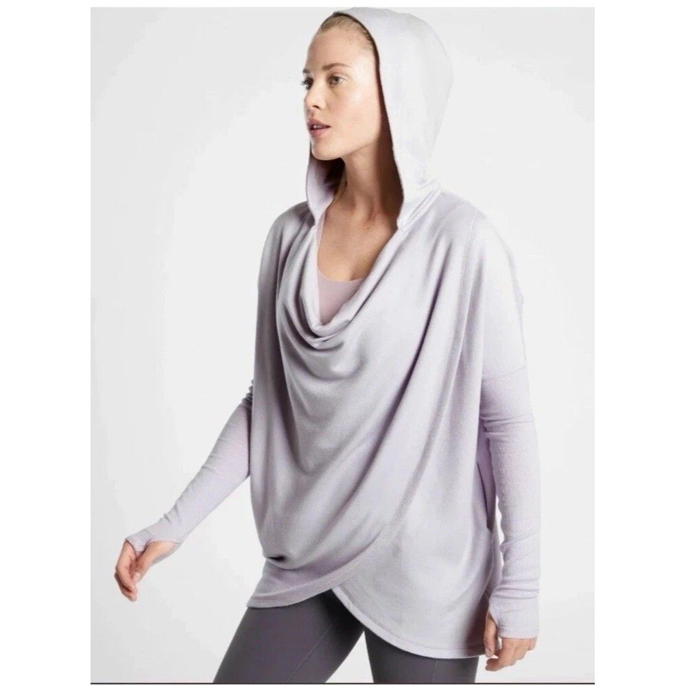 Athleta Womens 2XL Purana Wrap Sweatshirt Twilight Lilac Plush Nirvana Soft Cozy